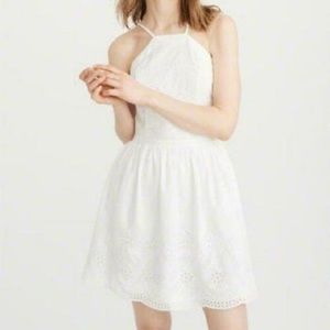 Abercrombie White Sleeveless Eyelet Dress